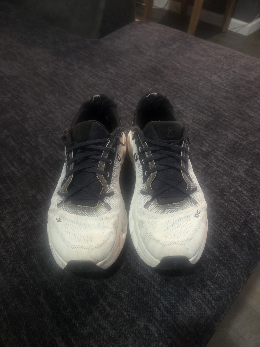 On Running Cloudnova Men’s Running Shoes in White/Black - Picture 2 of 5